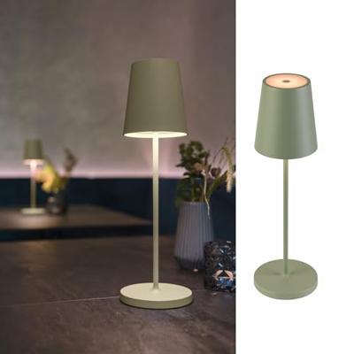 SLV Buiten tafellampVinolina Two groen - oplaadbaar - 1007696