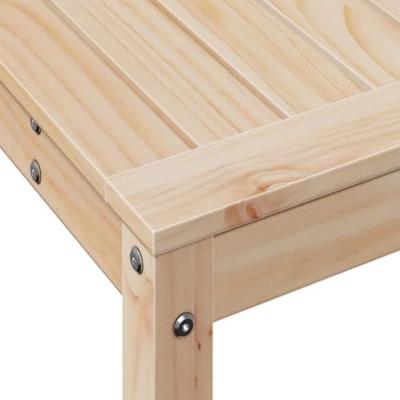 VidaXL Oppottafel met schap 108x35x75 cm massief grenenhout