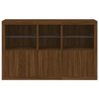 Dressoir met LED-verlichting 162x37x100 cm bruin eikenkleur - thumbnail