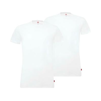 Levi's Men Solid Crew White 2-Pack-L