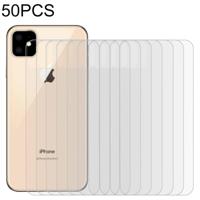 50 PCS voor iPhone 11 9H 2.5 D half-scherm transparante mobiele telefoon gehard glas film terug film - thumbnail