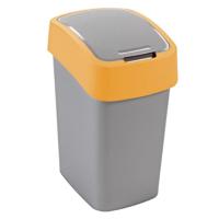Curver pacific flip bin 45l zilver/geel - thumbnail