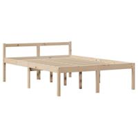 Bed met boekenkast zonder matras massief grenenhout 140x200 cm - thumbnail