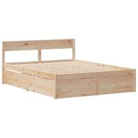 Bedframe zonder matras massief grenenhout 140x190 cm - thumbnail