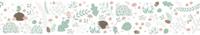 Noordwand Kids Walls Behangrand met egeltjes, vogels, paddestoelen en bloemen - 45873 - thumbnail