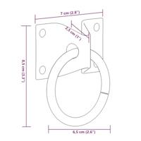 VidaXL Plaatringen 3 st staal zilverkleurig - thumbnail