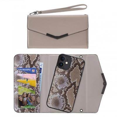 Mobilize 2in1 Elegant Magnet Clutch Apple iPhone 12/12 Pro Beige Snake