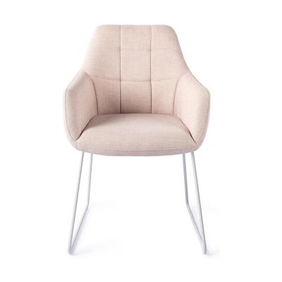 Jesper Home Eetkamerstoel 'Noto' Slide White, kleur Petal Pink