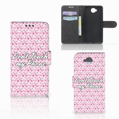 Microsoft Lumia 650 Portemonnee Hoesje Flowers Pink DTMP Microsoft Lumia 650 Portemonnee Hoesje Flowers Pink DTMP