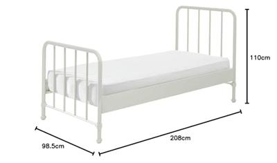 Vipack bed Bronxx - wit - 90x200 cm