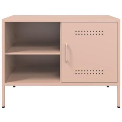Tv-meubelen 2 st 68x39x50,5 cm staal roze