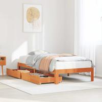 Bedframe met lades massief grenenhout wasbruin 180x200 cm - thumbnail