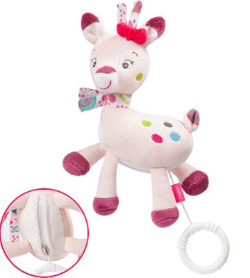 Fehn muziekdoos hert roze 17 cm Fehn muziekdoos hert roze 17 cm