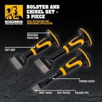 Roughneck Beitel- en Steenbeitelset met grip | 3-delig 31-970 - thumbnail