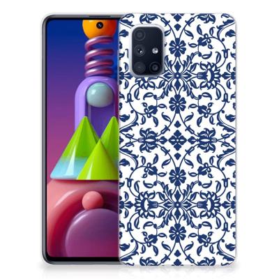 Samsung Galaxy M51 | TPU Case | Flower Blue Samsung Galaxy M51 | TPU Case | Flower Blue
