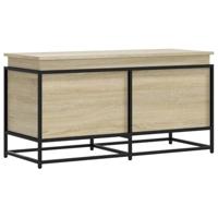 VidaXL Opbergbox met deksel 100x40x51,5 cm bewerkt hout sonoma eiken - thumbnail