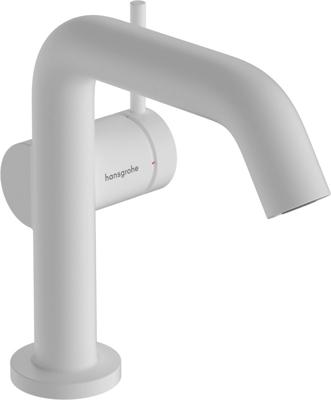 Hansgrohe Tecturis S ééngreeps wastafelkraan 110 Fine CoolStart zonder waste, mat wit