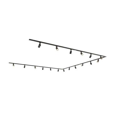 Taros Railverlichting Pakket - U-vorm - 6x 1,5m rail - 18 railspots - Incl. 2700K GU10 - IP20 - Modulair - 230V Taros Railverlichting Pakket - U-vorm - 6x 1,5m rail - 18 railspots - Incl. 2700K GU10 - IP20 - Modulair - 230V