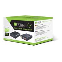 TECHLY 108491 AV-converter 3 RCA naar HDMI zwart - thumbnail