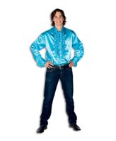 Ruche blouse turquoise - thumbnail