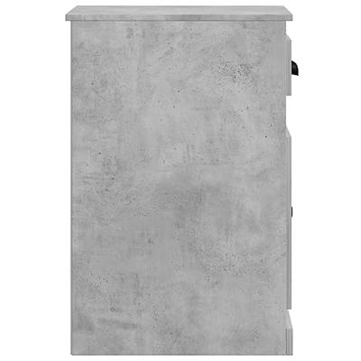 Bijzetkast met lade 40x50x75 cm bewerkt hout betongrijs