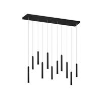 Trio Led hanglampTubular 115cm 11-lichts zwart - 321611132 - thumbnail