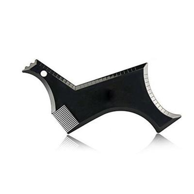 3 PC'S baard styling sjabloon stencil mannen kam all-in-One baard shaping tool (zwart)