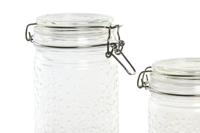 Set van 4 Potjes DKD Home Decor Kristal Transparant Roestvrij staal 10 x 10 x 33 cm - thumbnail