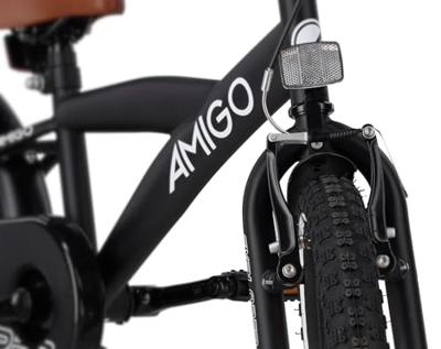 AMIGO Explorer 18 Inch Jongens Terugtraprem Zwart/Wit AMIGO Explorer 18 Inch Jongens Terugtraprem Zwart/Wit