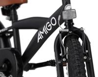AMIGO Explorer 18 Inch Jongens Terugtraprem Zwart/Wit - thumbnail