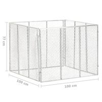 VidaXL Compostbak 100x100x77 cm gegalvaniseerd staal - thumbnail