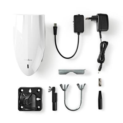 Nedis ANOR5002BK700 Hdtv-antenne Voor Buiten 0 - 50 Km Versterking 40 Db Fm / Vhf / Uhf Wit