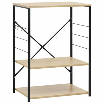 VidaXL Magnetronkast 60x39,6x79,5 cm bewerkt hout zwart en eikenkleur