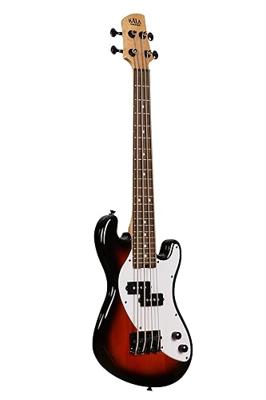 Kala Solid Body 4-String Fretted U-Bass Tobacco Burst elektrische basgitaar met gigbag - thumbnail