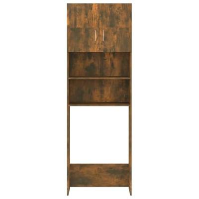 VidaXL Wasmachinekast 64x25,5x190 cm gerookt eikenkleurig