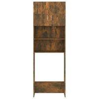 VidaXL Wasmachinekast 64x25,5x190 cm gerookt eikenkleurig - thumbnail