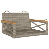 Schommelbank 63x62x40 cm poly rattan grijs - thumbnail
