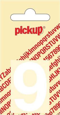 Plakcijfer Helvetica 40 mm Sticker witte cijfer 9 Pickup - Pickup