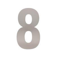 Huisnummer 8 XL hoogte 300mm rvs geborsteld - thumbnail