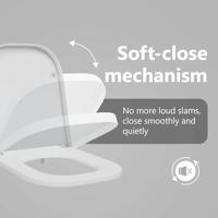 VidaXL Toiletzitting wit 47,5 x 35 x 3,6 cm duroplast - thumbnail