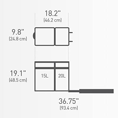 Simplehuman Afvalemmer Pull Put Inbouw 20+15 liter