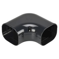 Airco Lange Vlakke Bocht 90 Graden - Antraciet - thumbnail