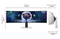 Samsung Odyssey OLED G9 LS49DG934SU LED-monitor Energielabel G (A - G) 124.5 cm (49 inch) 5120 x 1440 Pixel 32:9 0.03 ms DisplayPort OLED - thumbnail