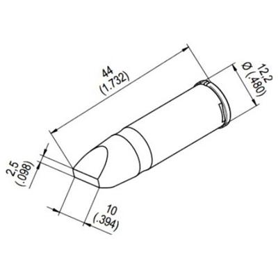 Ersa 0242CDLF100 Soldeerpunt Beitelvorm Grootte soldeerpunt 10 mm Inhoud: 1 stuk(s)