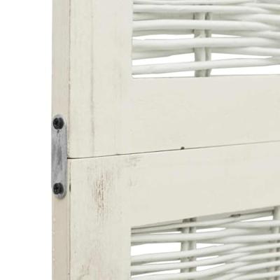 Kamerscherm met 6 panelen massief paulowniahout wit Kamerscherm met 6 panelen massief paulowniahout wit