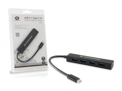 Conceptronic CTC4USB3 USB 3.1 (3.1 Gen 2) Type-C 5000Mbit/s hub & concentrator Conceptronic CTC4USB3 USB 3.1 (3.1 Gen 2) Type-C 5000Mbit/s hub & concentrator