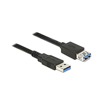 Delock USB-kabel USB 3.2 Gen1 (USB 3.0 / USB 3.1 Gen1) USB-A stekker, USB-A bus 5.00 m Zwart Vergulde steekcontacten 85058 Delock USB-kabel USB 3.2 Gen1 (USB 3.0 / USB 3.1 Gen1) USB-A stekker, USB-A bus 5.00 m Zwart Vergulde steekcontacten 85058