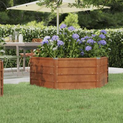 Plantenbak verhoogd 129x129x45 cm cortenstaal roestig