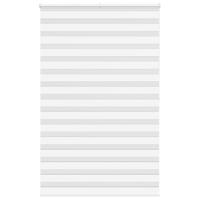 VidaXL Zebra rolgordijn 140x200 cm stofbreedte 135,9cm polyester wit - thumbnail