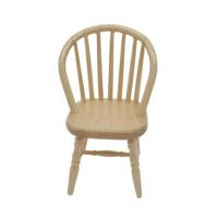 3 stuks 1:12 Doll House stoel meubilair mini scène display (log kleur) - thumbnail